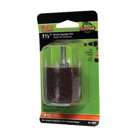 Gator Finishing Gator 1.5 in. D X 1.5 in. L Aluminum Oxide Drum Sander Kit 50 Grit Coarse 1 pc 6085